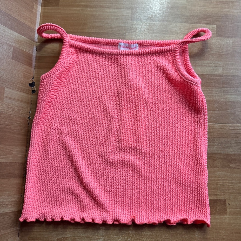 Design History orange tank top spaghetti strap size large nwt